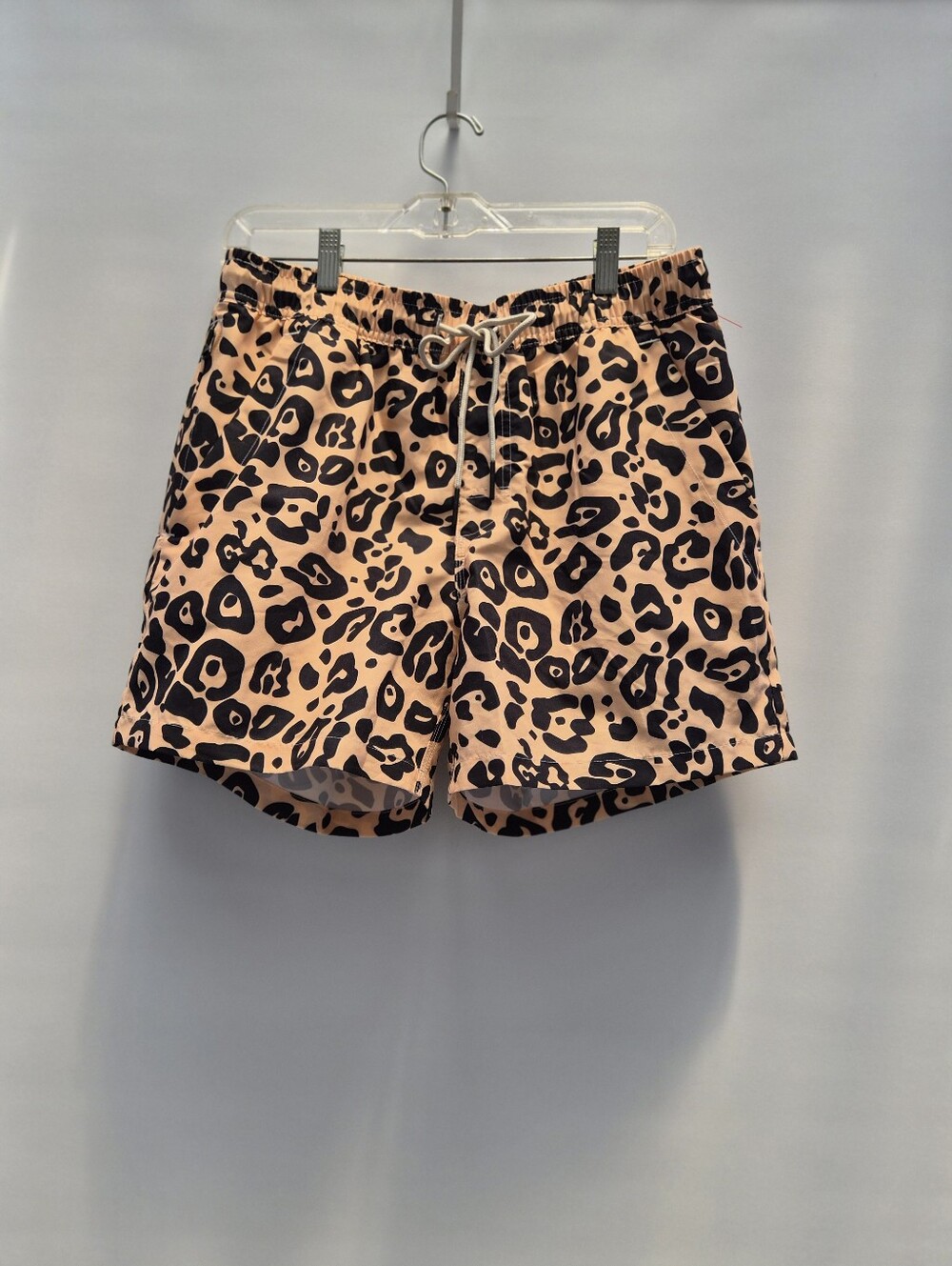 OAS Company NWT Mens Medium Leo Leopard Animal Print Swim Shorts Trunks Vacation
